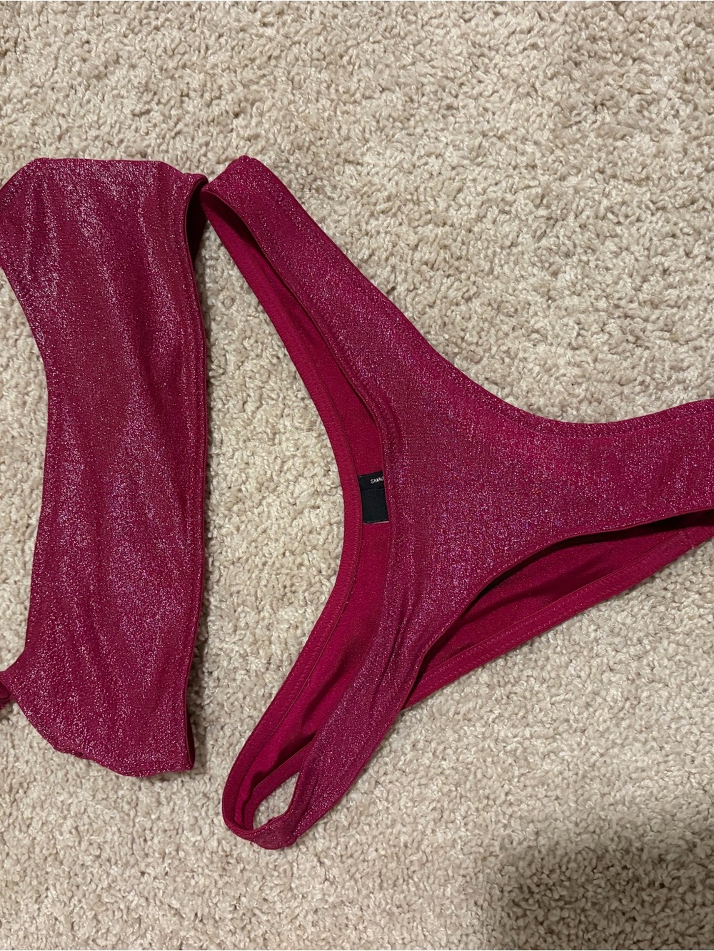 triangl swimwear Shimmery Fuchsia Bikini Top